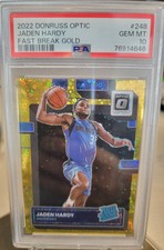 2022 DONRUSS OPTIC #248 JADEN HARDY *FAST BREAK GOLD /10 MAVS PSA 10