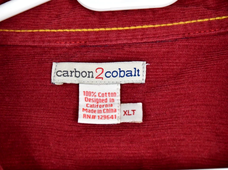 Карбоновая 2 кобальтовая рубашка мужская XLT серая клетчатая на пуговицах с длинным рукавом 133582T - Изображение 2 из 4