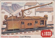 1955 TOPPS RAILS AND SAILS, #28 "ELECTRIC LOCOMOTIVE", GREAT, POPULAR SET!!!