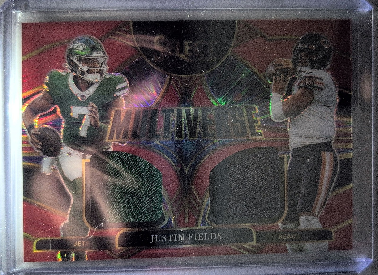 2025 Select Panini Select Justin Fields Multiverse Jerseys Red Prizm MVJ-JFS