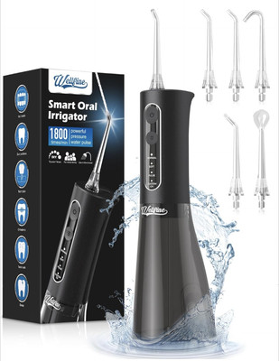 WELLFINE Water Dental Flosser Teeth Pick - 4 Modes Cordless Oral Irrigator 300ML