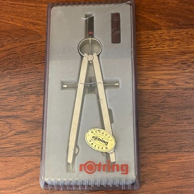 Vintage Rotring Drafting Drawing Compass Original Case / Made in Germany