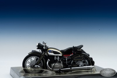 1/10 Schuco 1954 NSU Max Motorrad MIT Beiwagen Motorcycle Black 