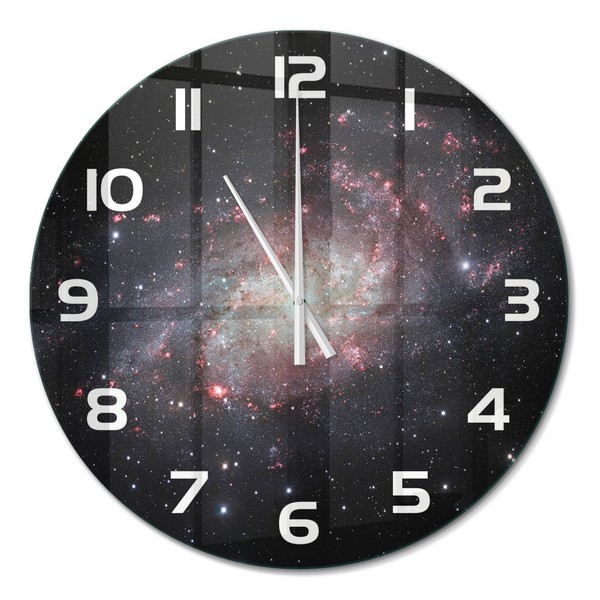 Runde Glasuhr Runde Wanduhr Aus GehäRtetem Glas Nebel WeißE Zeiger Fi60 Cm-image