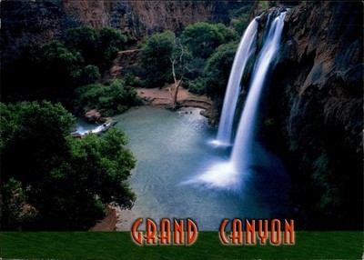 Havasu Falls Grand Canyon National Park AZ Waterfall Postcard Continental