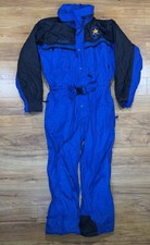 VTG Columbia Ski Mens L One Piece Snowsuit Bib Retro Blue Jumpsuit 02  Olympics