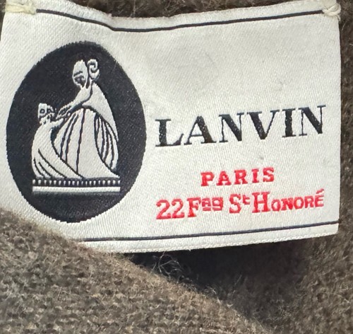 Lanvin Brown Cashmere Wool Draped Over Shoulder Sweater Dress SZ XL RETAIL $1700 - Picture 5 of 5
