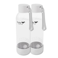 SodaTASTE Wasserflasche weiß - Doppelpack, je 1 Liter