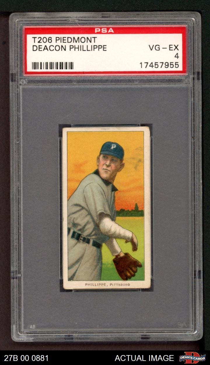 1909 T206 Deacon Phillippe Pirates PSA 4 - VG/EX