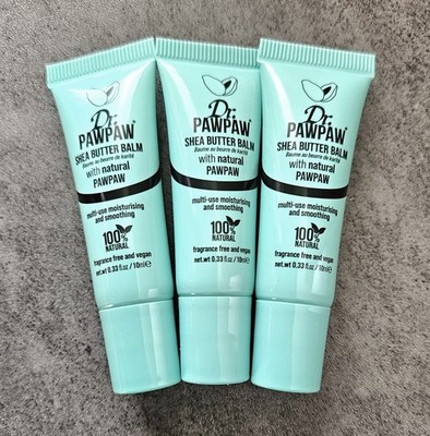 3 tubes Dr. Paw Paw SHEA BUTTER Balm Multi Use Moisturizing Sooth .33 oz ea NEW!
