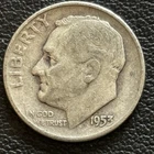 1953 D Roosevelt Dime 90% Silver
