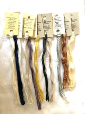 Needlepoint Fibers Threads Lot 11 Assorted Colors Gentle Art and Crescent Brands
