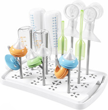 Portable Baby Bottle Drying Rack with Drain Tray, BPA Free