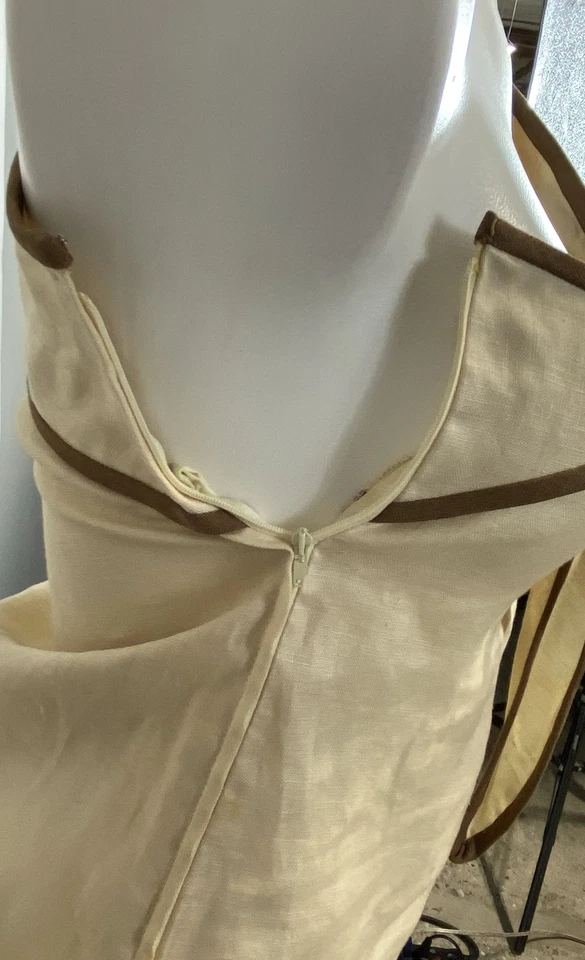 Blusa Valentino Mujer Beige Asimétrico Lazo Acento Talla 6 Foto 4 de 4