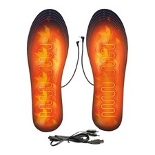 USB Electric Heated Shoe Insoles Warm Socks Feet Heater Foot Winter Warmer Pads