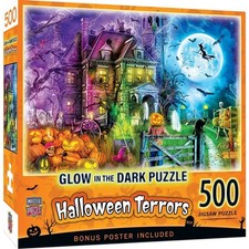 MasterPieces Jigsaw Puzzle; Halloween Terrors - glow-in-dark; 500 pieces