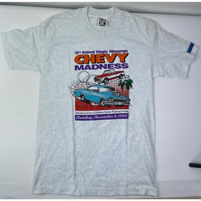 Vintage Rare Single Stitch M T-Shirt Magic Mountain Chevy Madness / Classic Cars