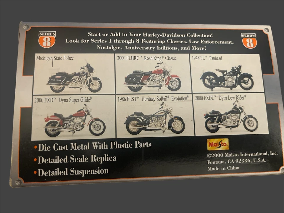 Maisto Harley Davidson 1986  Heritage Blue Soft tail Evolution 1:18 Diecast - Image 2 of 4