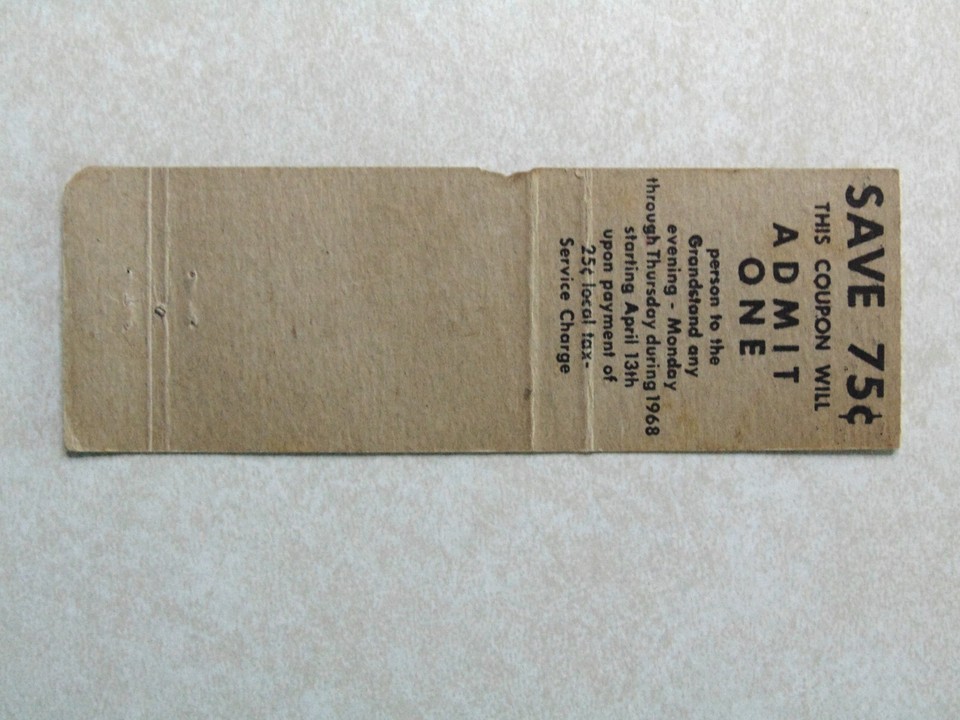 AR74 Vintage Matchbook Cover Northfield Park Horse Racing Track ...