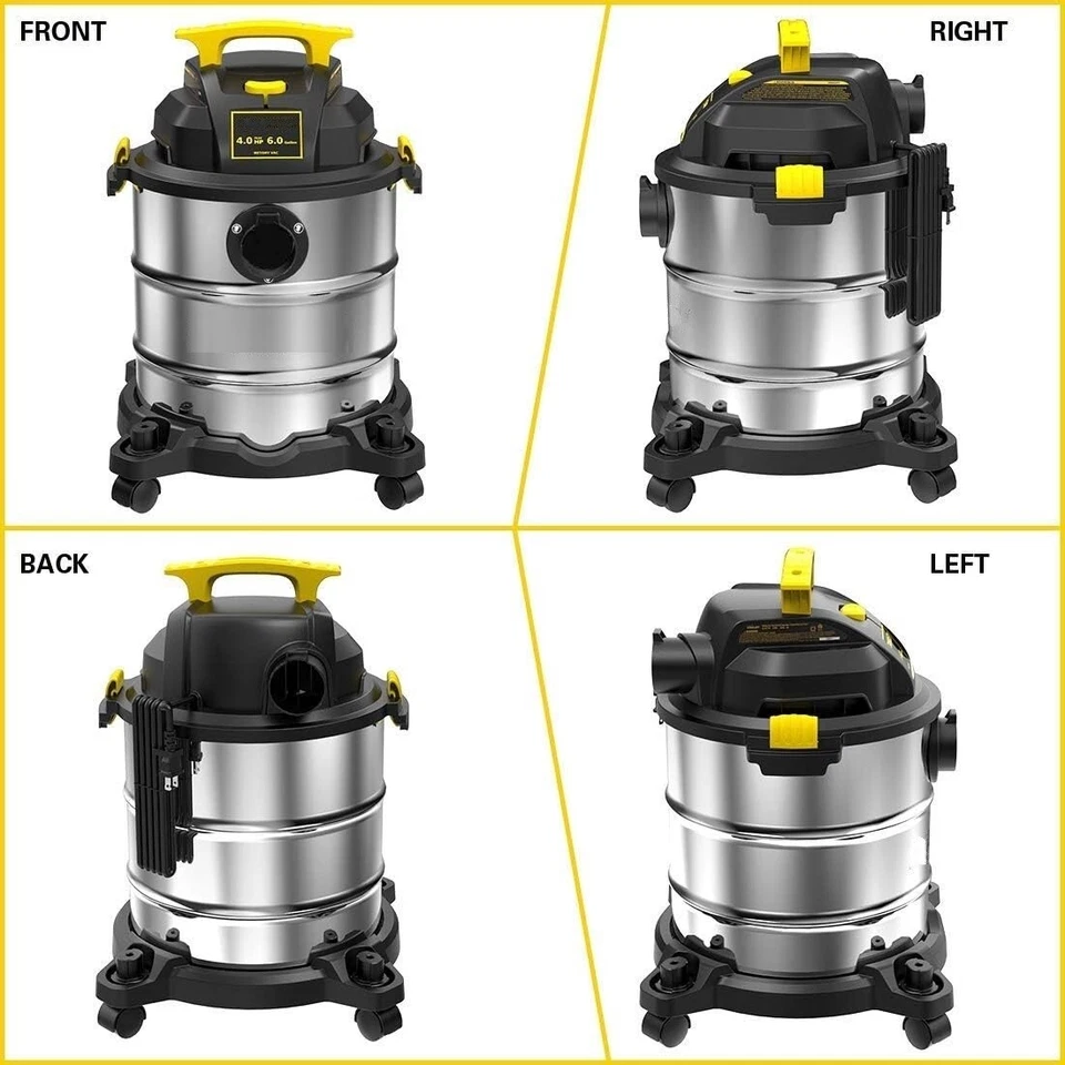 Aspiradora Industrial Para Mojado Y Seco De 6Galone Motor De Fuerza 4 Caballo - Image 2 of 4