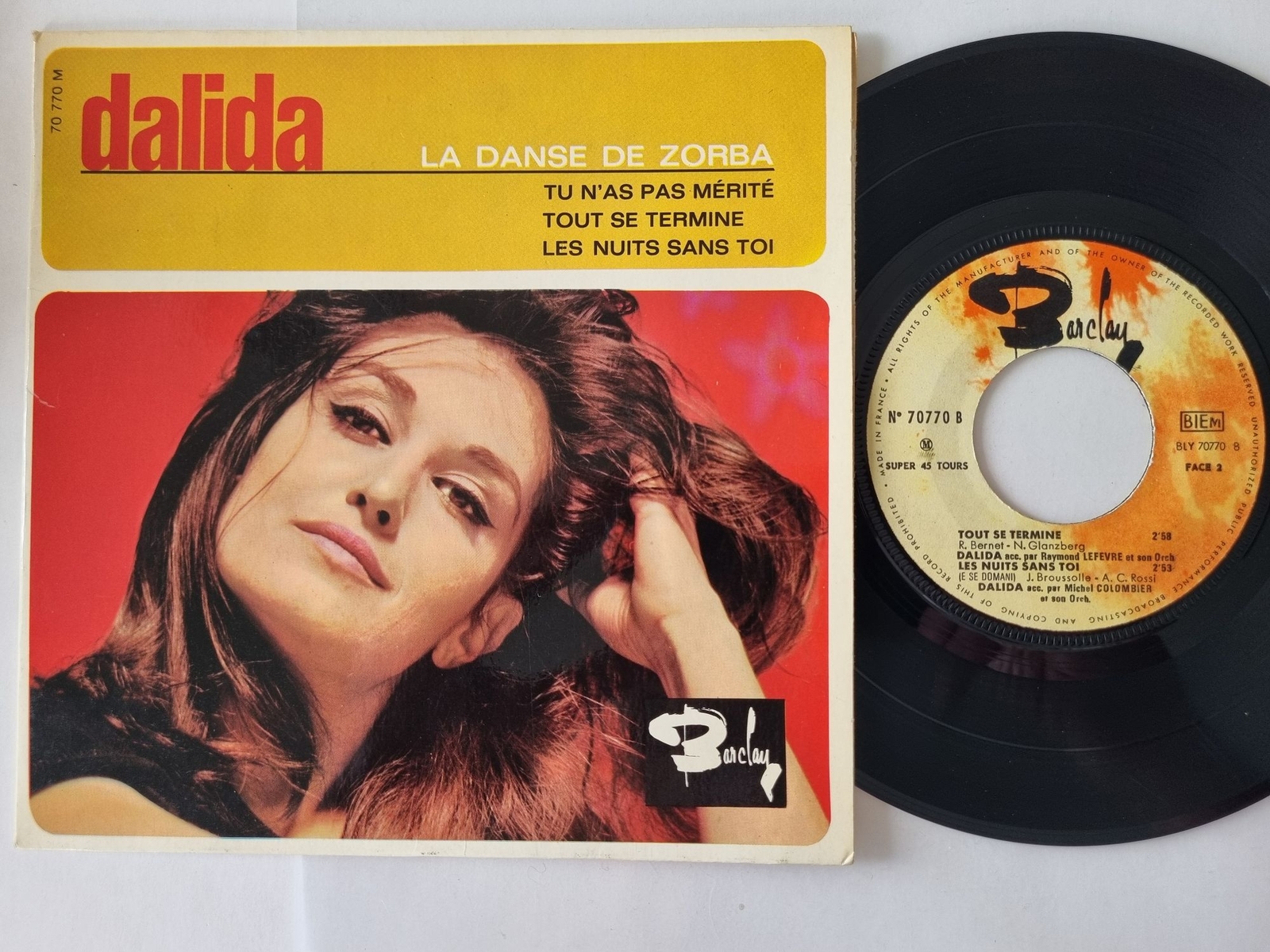 Dalida - La danse de Zorba 7'' Vinyl EP France