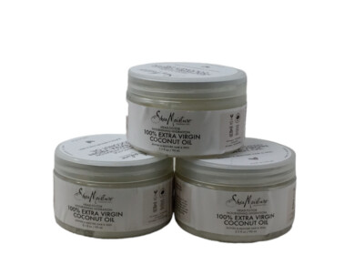3pk Shea Moisture 100% Extra Virgin Coconut Oil 3.2oz Ea. Softens & Restores