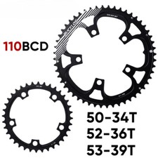 110BCD Road Bike Chainring 50-34T 52-36T 53-39T 5 Bolt Double Speed Chain Wheel