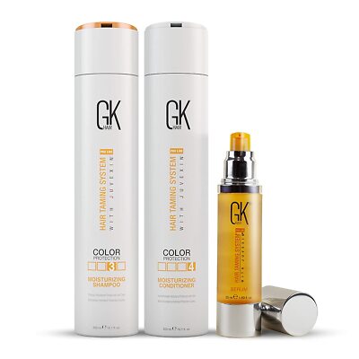 GK Hair Moisturizing Shampoo & Conditioner with Hair Serum   Hydrating Care Set