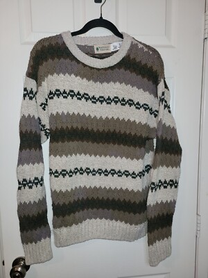 VTG NORTHWEST TERRITORY Unisex Size M Sweater Retro Pullover  Striped ALL Cotton