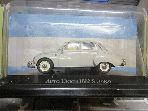 DKW Auto Union Audi 1000S 1000 S grau Limousine 1960 Argentina Atlas IXO 1:43 - Afbeelding 1 van 4