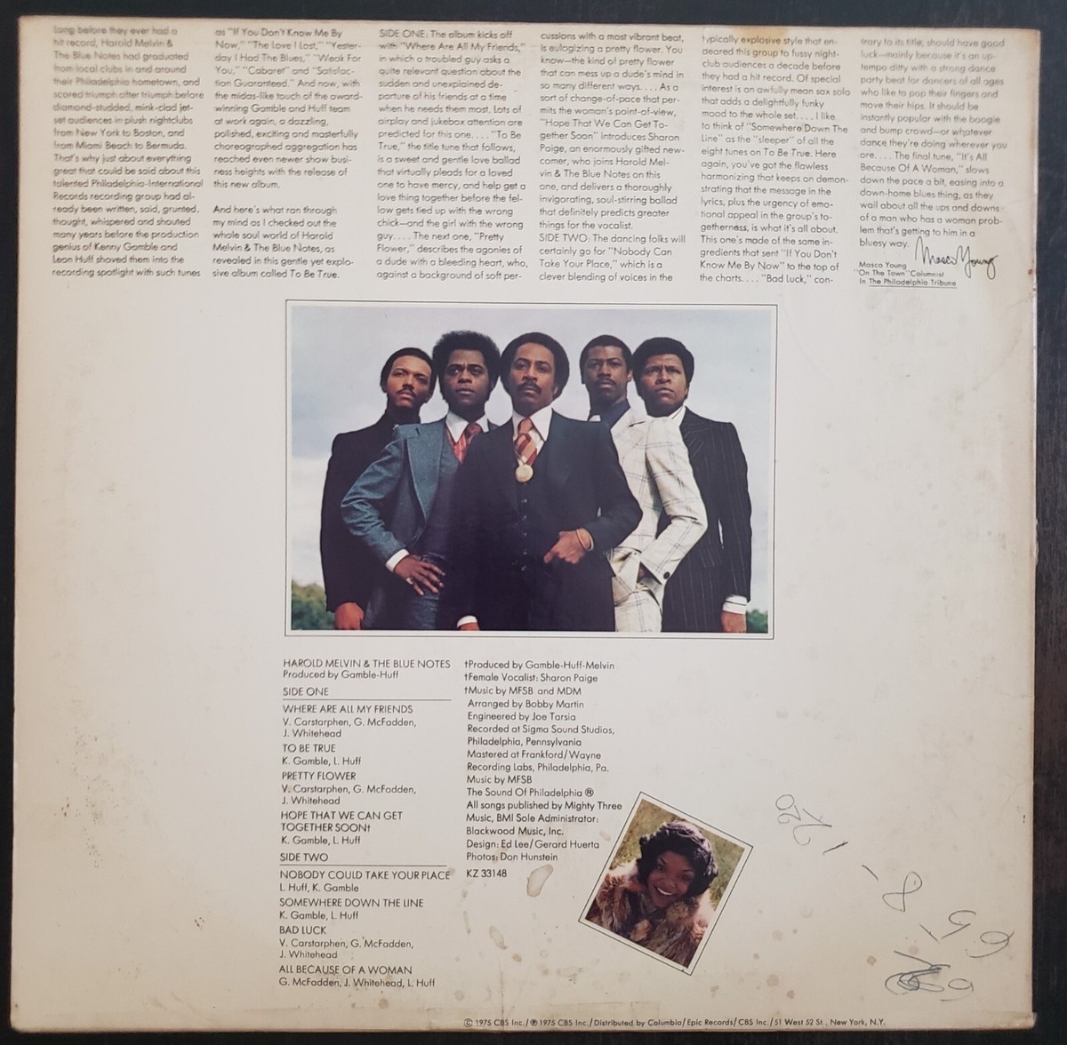Harold Melvin and the Blue Notes (Feat. Theodore Pendergrass) "To Be True"  LP | eBay