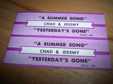 2 Chad  Jeremy A Summer Song / Yesterday's Gone Jukebox Title Strips