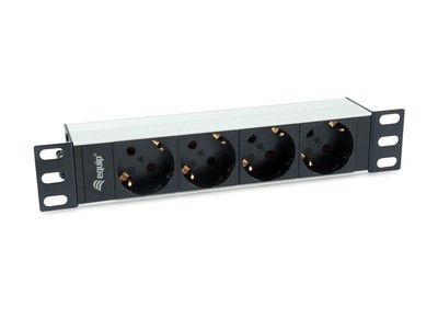 Equip 333311 Power Distribution Unit (Pdu)  4 Ac Outlet(S) 1U Black, Silver ~E~