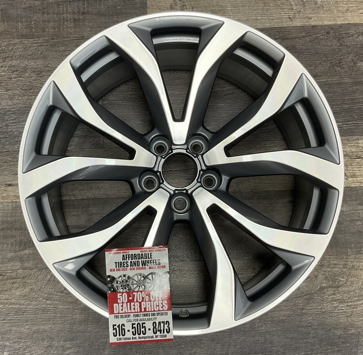 2012-2015 Audi A6 20x8.5 CNC Blueish Charcoal OEM Wheel Rim