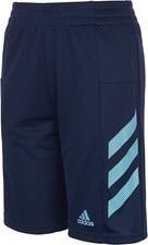 Brand New Original Adidas Youth Boys Pro 3 Shorts - Navy Hazy Sky - Small Size 6
