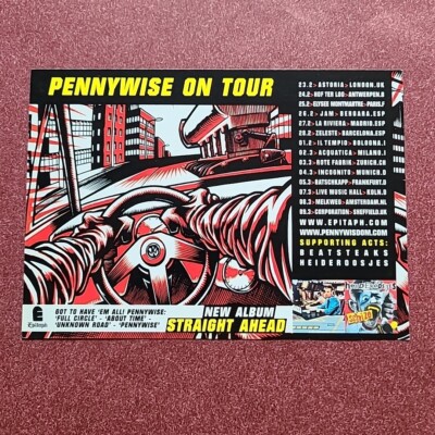 Pennywise Straight Ahead Album Promo Flyer. Epitaph. 