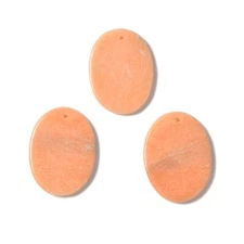 Natural Orange Aventurine Oval Shape Pendant Size 35x48mm Sold per Piece