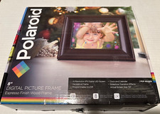 Polaroid PDF-800EB 8 LED Screen Digital Picture Frame Espresso Wood Finish, NEW