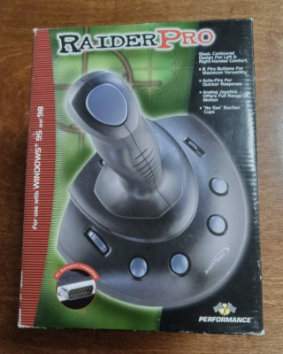 Vintage Interact P210 Raider Pro Joystick for Windows 95 98 PC Gameport UNTESTED
