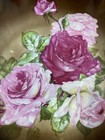 Vintage CT Carl Tielsch Altwasser Hand Painted Roses Bowl pink brown Gold trim — photo 3