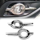 Pair Chrome Front Fog Light Lamp Moulding Cover Trim For Honda CRV 2012-2014