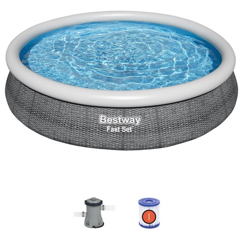 Bestway Fast Set Inflatable Above Ground Swimming Pool w/ Filter Pump - Picture 31 of 38
