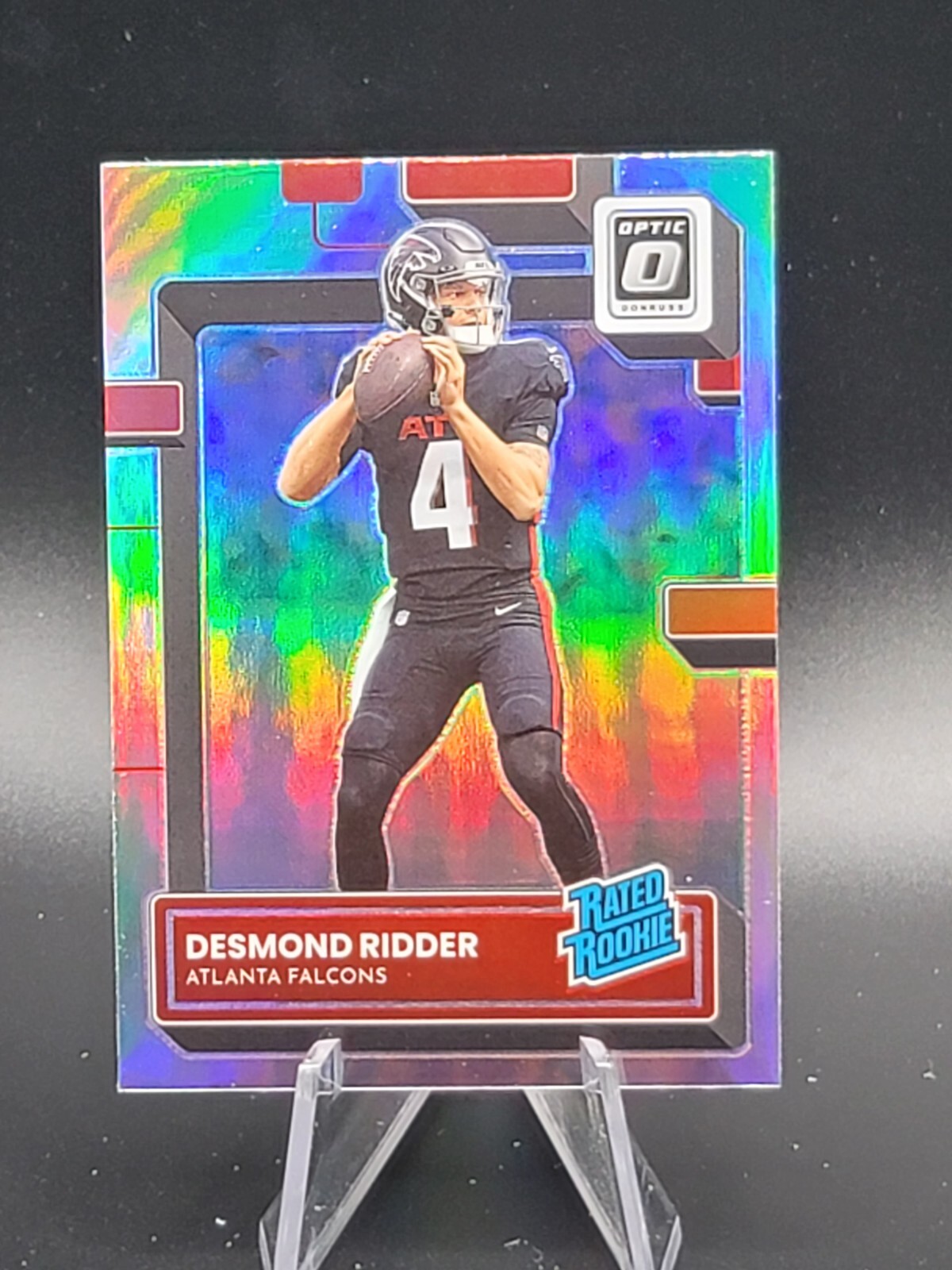 2022 Panini Donruss Optic Football Desmond Ridder Silver Holo Rated Rookie #202