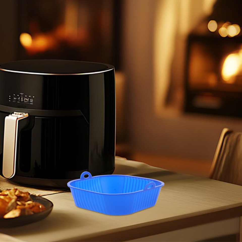 Air Fryer Silicone Liners Double Handle NonStick Air Fryer Pan Air