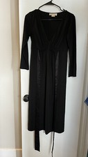 Michael Kors Black Belted Midi Dress Size Small