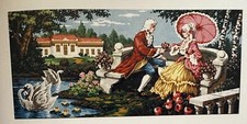 Printed needlepoint Tapestry Gobelin L Terrace Date Canvas Only 60x125 Cm