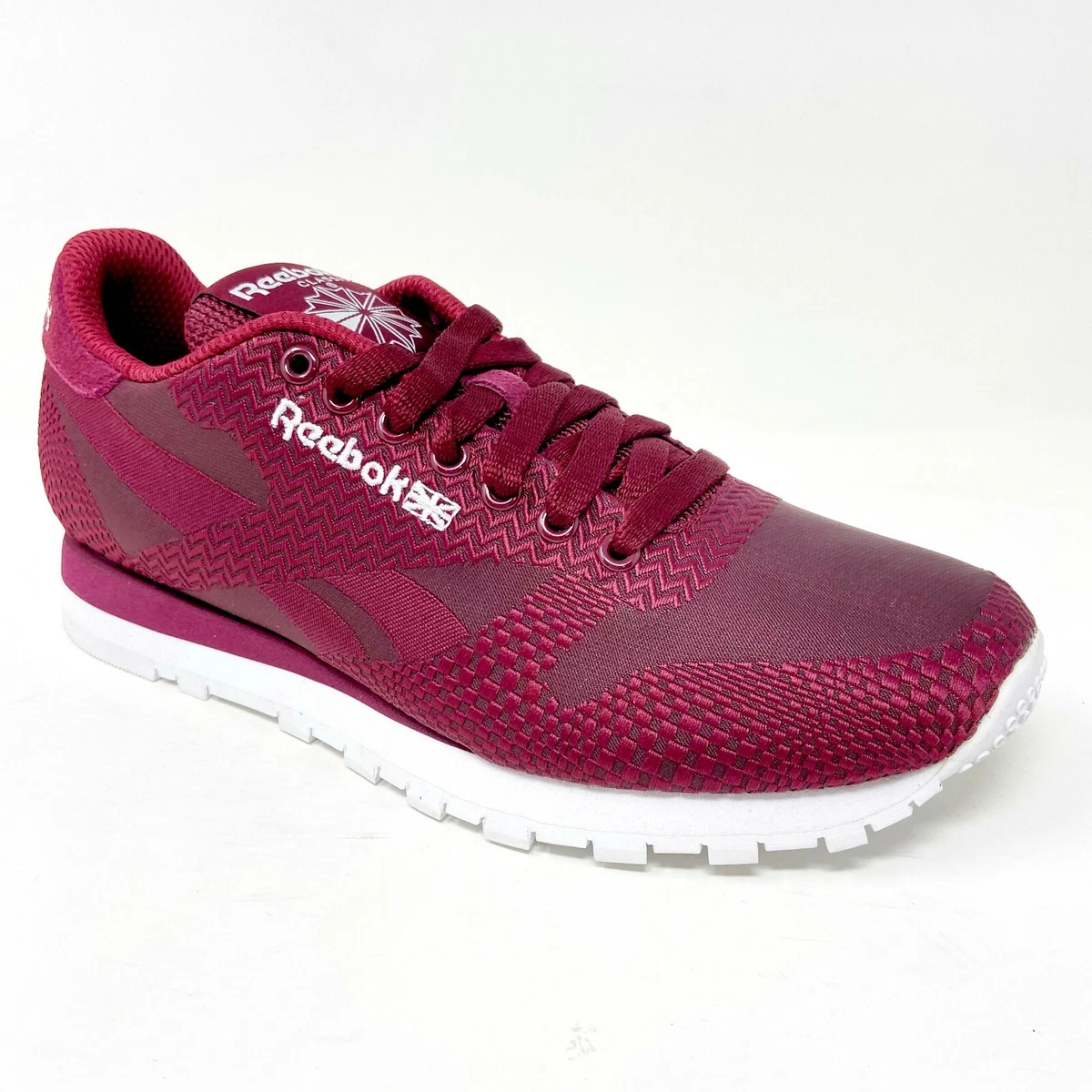 Reebok Classic Runner Jacquard Burgundy Mens 6 Womens 7.5 V66662 | eBay