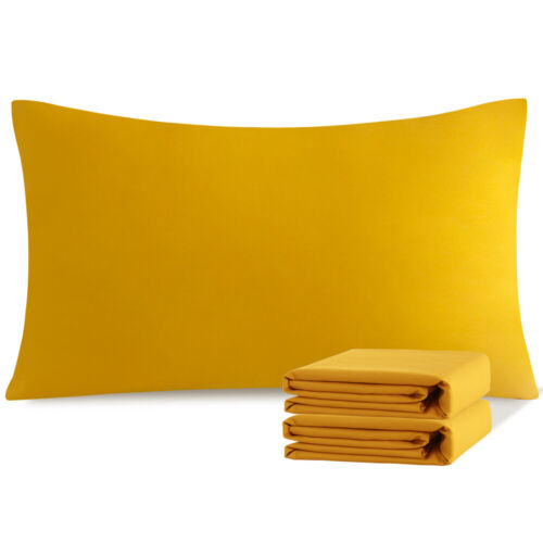 Paquete de 2 fundas de almohada de fácil cuidado lavables a máquina tamaño estándar King CK - Imagen 82 de 90