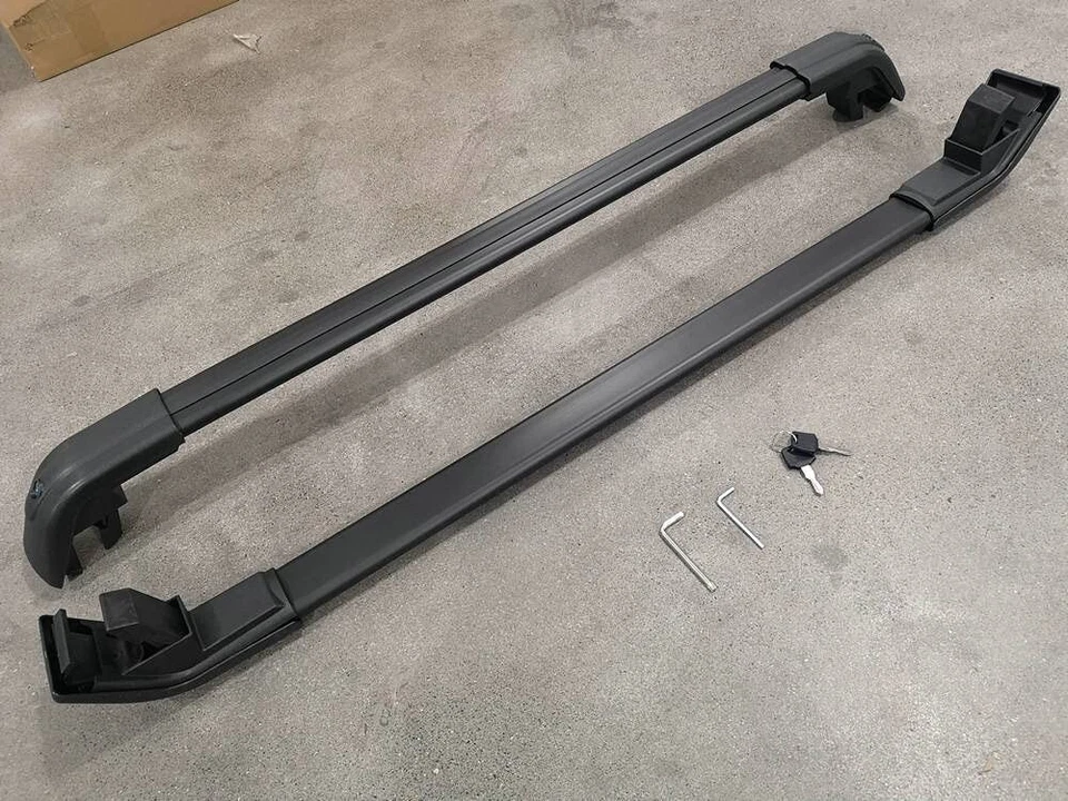 Barra transversal 2 piezas apta para barras de equipaje de riel de techo Mitsubishi Montero Sport 2015-2024 Foto 4 de 4