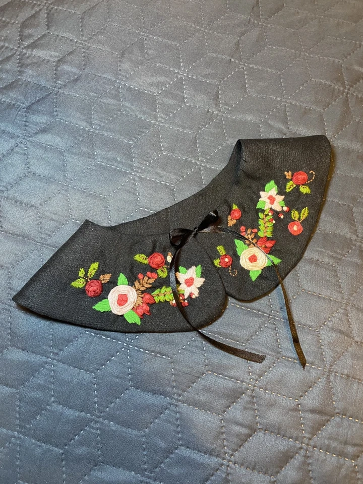 Ошейник Peter Pan с ручной вышивкой, съемный узорчатый воротник - Изображение 3 из 4